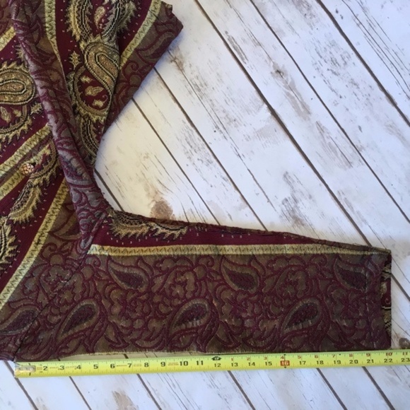 Red and Gold Art To Wear BOHO Jacket by Tantrums - Picture 7 of 8